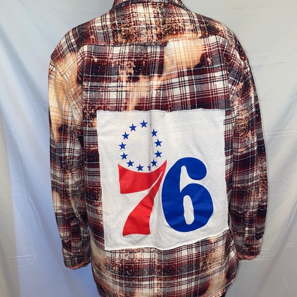 Custom made 76ers flannel! - Picture 1 of 2